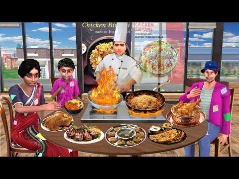 Live Cooking on Table Star Hotel Chef in Village Dhaba Street Food Hindi Kahaniya Moral Stories