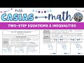 Solving and Graphing Two-Step Equations and Inequalities
