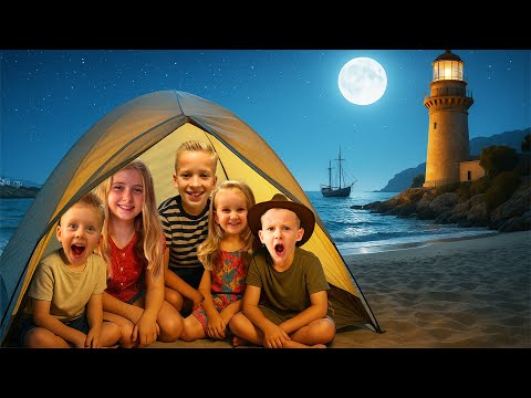 😴 NOAPTEA în CORT ⛺ pe PLAJĂ 🌊