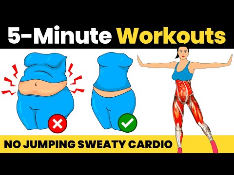 5 Minute FAT BURNING Workout at Home | NO JUMPING | Women & Ladies Cardio