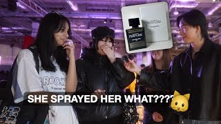 This K-POP STAN sprayed her 😺 with WHAT???