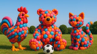 The mascot vibrato assistant dog placed on the football field is popular, co-produced, and creative