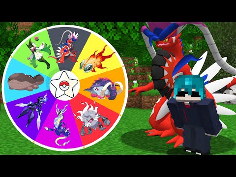 ROLETA DA NOVA GERAÇÃO DECIDE MEUS POKÉMONS NO MINECRAFT PIXELMON