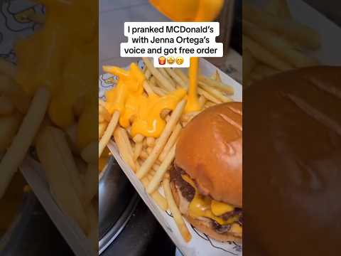I want it, I got it🍟🤩 #prank #fun #burger #mcdonalds #jennaortega #funny #fries #fyp