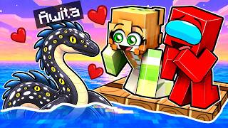 Me Converti en Un LEVIATHAN BEBE en Una Balsa en Minecraft!