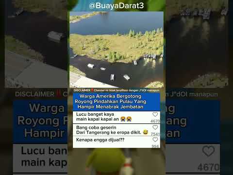 Warga Amerika Bergotong Royong Pindahkan Pulau Yang Hampir Menabrak Jembatan
