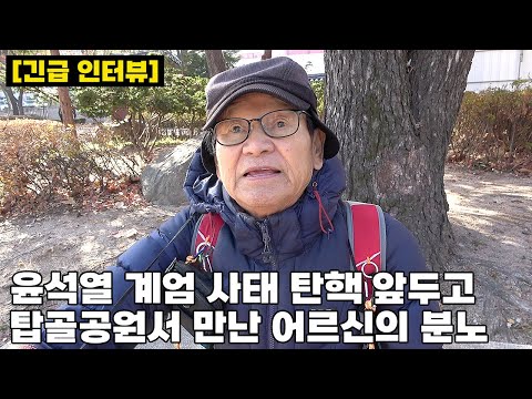 윤석열 탄핵 후폭풍 탑골공원서 만난 시민들의 격론 "목숨걸고 지킬거야" VS "정신병원 가야"