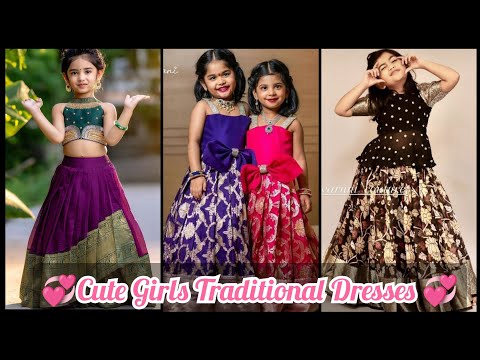 💞Cute girls traditional dresses for Diwali | lehenga for girls #babygirlsdress #diwali #traditional