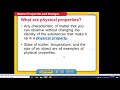 Properties and Behavior of Matter
