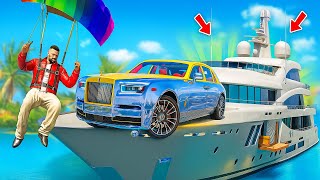 ICH FLIEGE auf einen SELTENEN OP ROLLS ROYCE in GTA 5! (Fallschirm Battle)