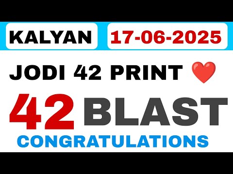 KALYAN STRONG JODI 👉42👈 PRINT 💥💥