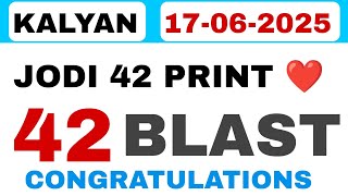 KALYAN STRONG JODI 👉42👈 PRINT 💥💥