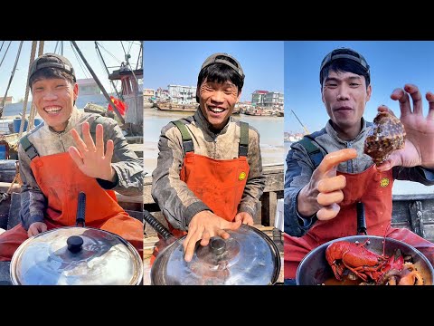 【大食い 】超激辛の生タコ 、中華料理はユニクですね！日本人なら出来ないな。。。！シーフドチャレンジ 、パート กุ้งลายเสือ กุ้งล็อบสเตอร์ ผัดต้มแบบชาวประมง