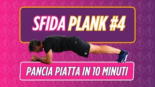 Allenamento a casa donna: pancia piatta in 10 minuti (Sfida Plank) #plankchallenge #panciapiatta