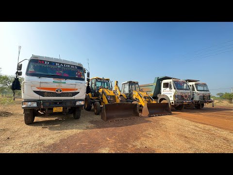 2 JCB 3dx Machine Loading Mud in TATA Signa 3530 | Tata 2518 Truck | TATA Dumper