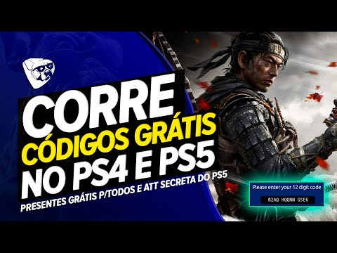CORRE! CÓDIGOS GRÁTIS No PS4 e PS5 AGORA! PRESENTES GRÁTIS P/TODOS e ATT SECRETA Do PS5