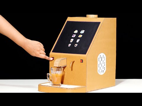 How To Make Fast Cooling Coffee Foaming Machine From Cardboard! DIY Coffee Maker Machine