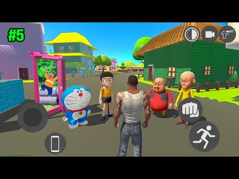Franklin Meet Doraemon And Nobita In Motu Paltu City Furfuri Nagar In Indian Bikes Driving 3D