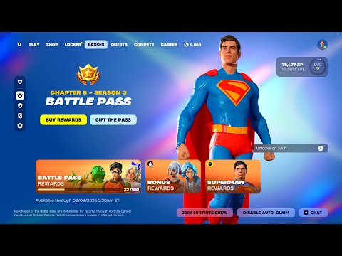 Fortnite Chapter 6 - Season 3 Battle Pass (FULL SHOWCASE)