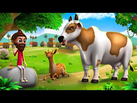 बौनी गाय और नकली बाबा - Miniature Cow and Fake Baba Hindi Kahaniya Comedy Moral Stories JOJO TV