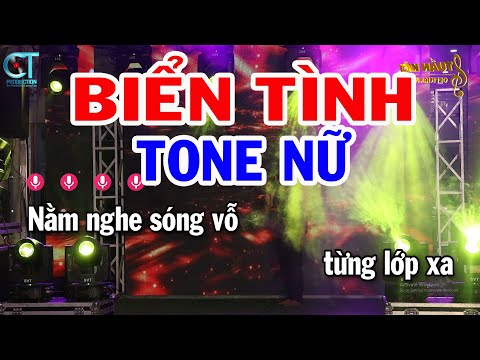 Karaoke Biển Tình Tone Nữ C || Nhạc Sống Mới || Karaoke Tuấn Kiệt