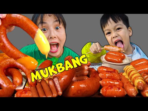 Thử Thách Làm Kẹo Dẻo Đông Lạnh & Mukbang Xúc Xích Phô Mai Cùng Em Ziu