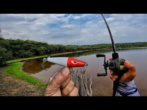 ENTREI NUM LAGO ISOLADO E ENFRENTEI UMA TEMPESTADE NA PESCARIA.