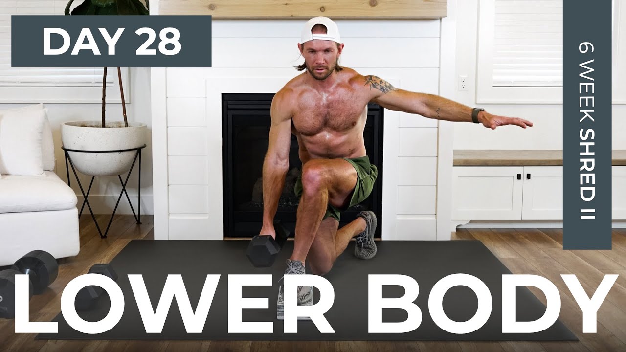 Day 39: 30 Min PYRAMID Dumbbell Leg Workout 6 Week Shred II - TIFF x DAN