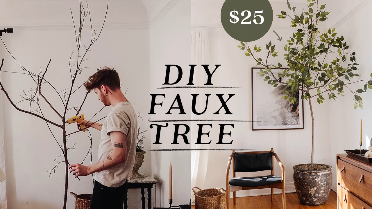 Diying the realest faux tree for $25 (9' tall) affordable + easy to recreate! Lone Fox
