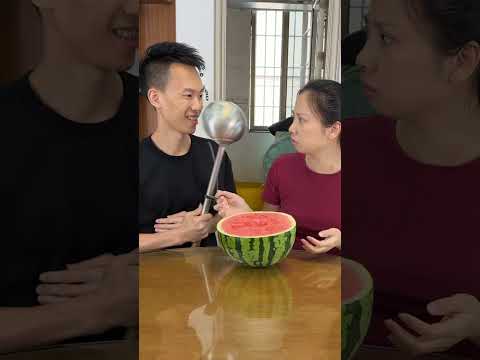 My husband said he only eats one spoonful of watermelon