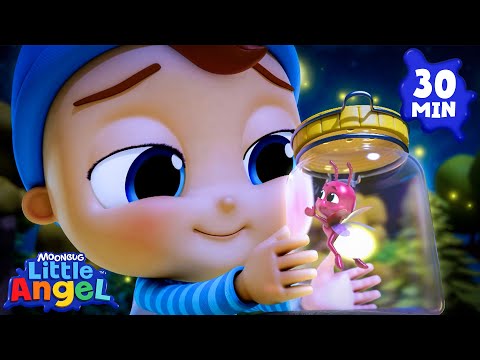 My Camping Fire Friend 💡 | Little Angel 😇 | 🔤 Subtitled Sing Along Songs 🔤 | Cartoons for Kids