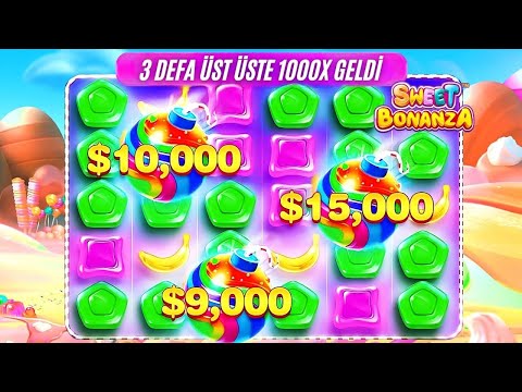 SWEET BONANZA 1000 🍭 BONANZA DA 3 DEFA ÜST ÜSTE 1000X GELDİ !! #slotoyunları