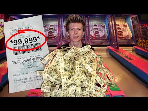 Winning ALL the tickets at the Arcade!
