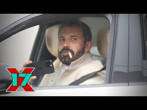 Ben Affleck Enjoys A Smoke Before Hitting The Office