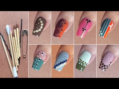 10 Easy nail art designs with household items || Nail art for beginners 2026