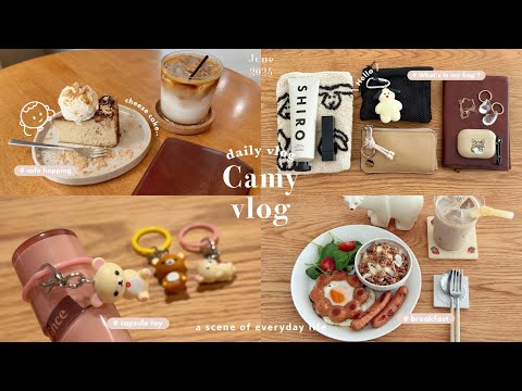 ［ vlog ］予定を詰め込みすぎないひとり時間☕️居心地のいい場所は自分で作る大人の一人暮らし🐈🧁| 目玉焼きポンデリング| ガチャガチャ | バッグの中身etc..