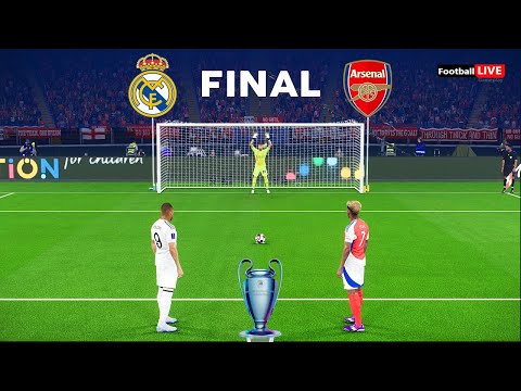 Real Madrid vs Arsenal - Final - Penalty Shootout | UEFA Champions League 2025 | eFootball PES