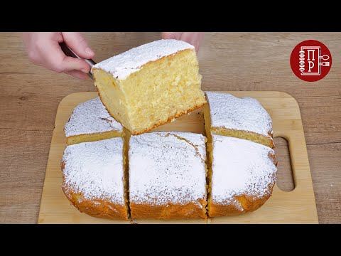 Горячий молочный пирог! Быстрое бисквитное тесто