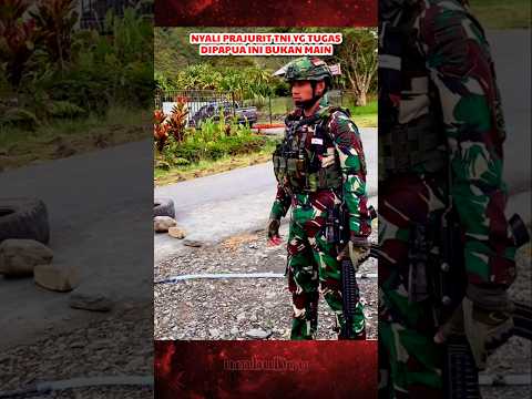 Nyali prajurit TNI yg tugas dipapua ini bukan sembarang nyali #tni #tniindonesia #bravo