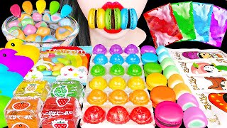 ASMR RAINBOW POP IT PUSH POP 다양한 무지개 디저트 해외 간식 먹방 FROZEN MARSHMALLOW CANDY KOHAKUTO EAITNG MUKBANG