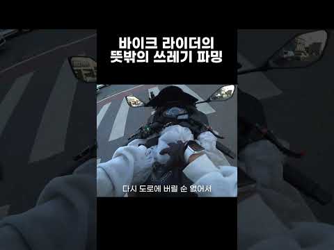 도로에서 뜻밖의 쓰레기 파밍