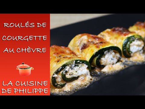 Roulés de courgette au chèvre