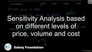 Sensitivity Analysis based on different levels of price, volume and cost