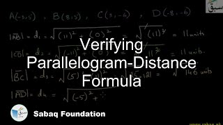 Verifying Parallelogram-Distance Formula