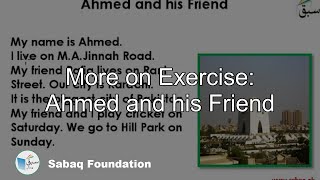 More on Exercise: Ahmed and his Friend