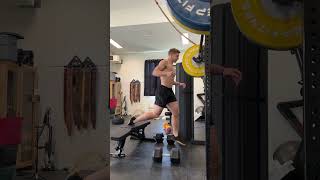 Bulgarian split squat - drop set. Double dumbbell eccentric + single DB reps + plyo jumps