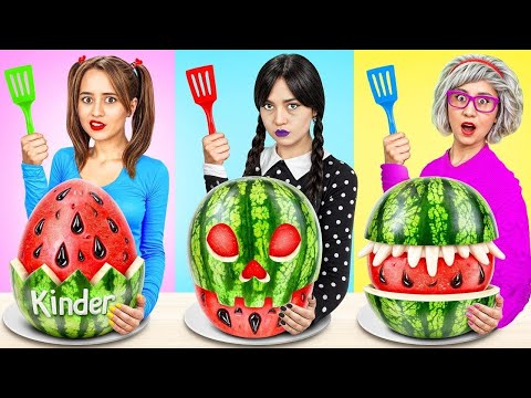 Tantangan Memasak Wednesday vs Grandma | Trik & Gadget Dapur Keren oleh RATATA POWER