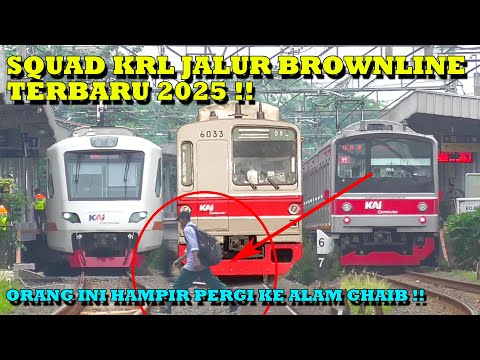 RAMAINYA Squad Kereta Api KRL Jalur Coklat Di Stasiun KRL Tersibuk Bojong Indah Terbaru 2025 !!