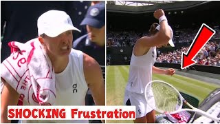 FURIOUS OUTBURST 🎾 IGA SWIATEK THROWS RACKET In fit of rage on Wimbledon Centre Court