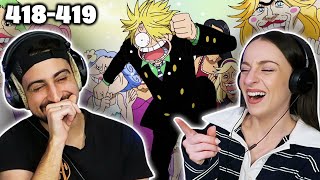 THE STRAW HATS!! *ONE PIECE* Episodes 418-419 REACTION!